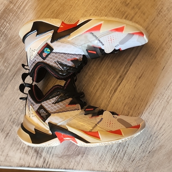 Jordan Why Not Zer0.3 White Crimson Black Youth Size 7 Sneakers Kids Spo… - Picture 4 of 9